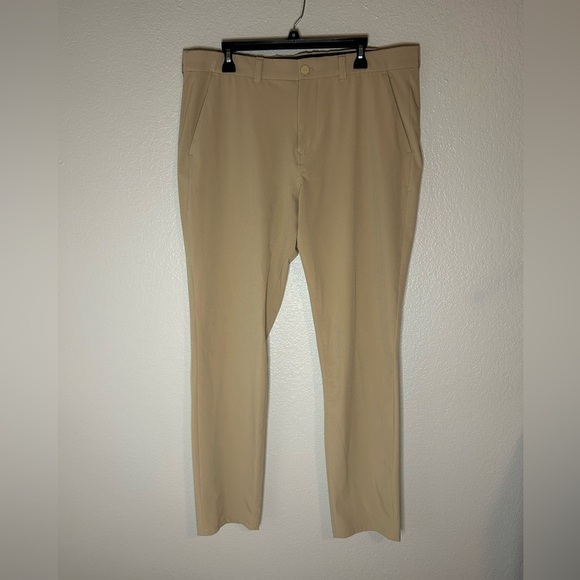 Mizzen + Main khaki colored mens pants size 38W x 34L - Picture 1 of 6
